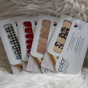 NEW 4 Sets- Color Street Nail 💯 Real Nail Polish Strips